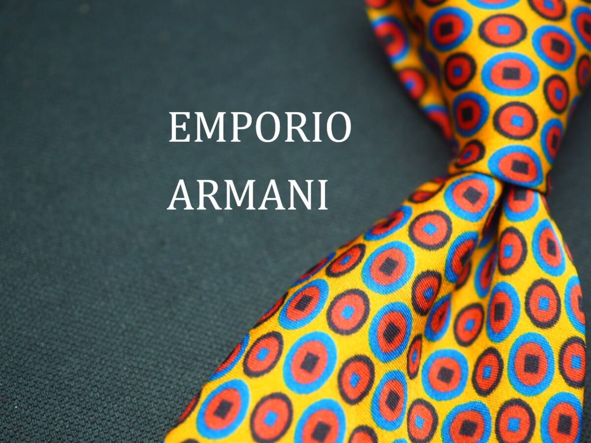 美品【EMPORIO ARMANI エンポリオアルマーニ】 E1437 SILK ブランド ネクタイ 古著 良品