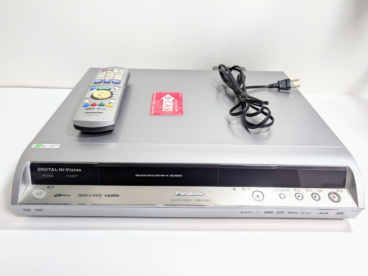 1円～ 完動品 Panasonic DMR-EX350 DVDレコーダー HDD HDMI リモコン B-CAS付屬