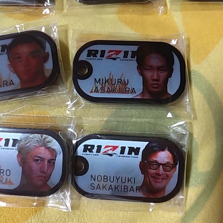 RIZIN ドッグタグ風キーホルダー 全10種 コンプリートセット rizin ドッグタグ プライズ(RIZIN ドッグタグ風キーホルダー