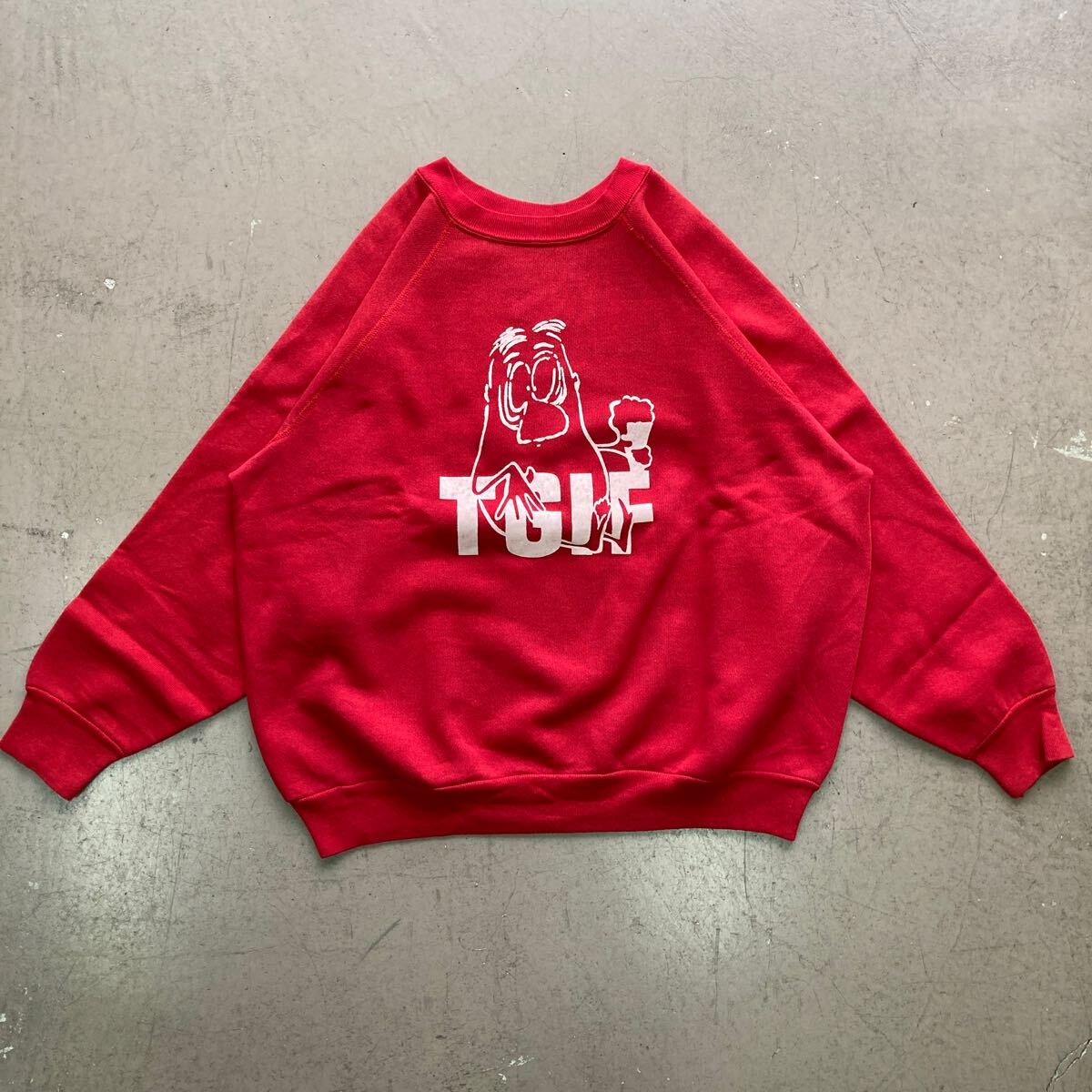 希少 激レア 50s 60s 70s ビンテージ ヴィンテージ スウェット Tシャツ モンスター 染み込み プリント 鬼フェード USA制 リバース bigE 
