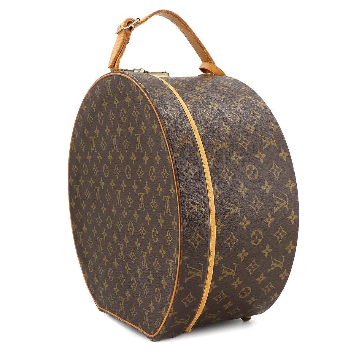 ルイ ヴィトン LOUIS VUITTON モノグラム ボワット シャポー 40 帽子 ケース ブラウン ゴールド 金具 M23624 Boite Chapeau 40 90278327_画像4