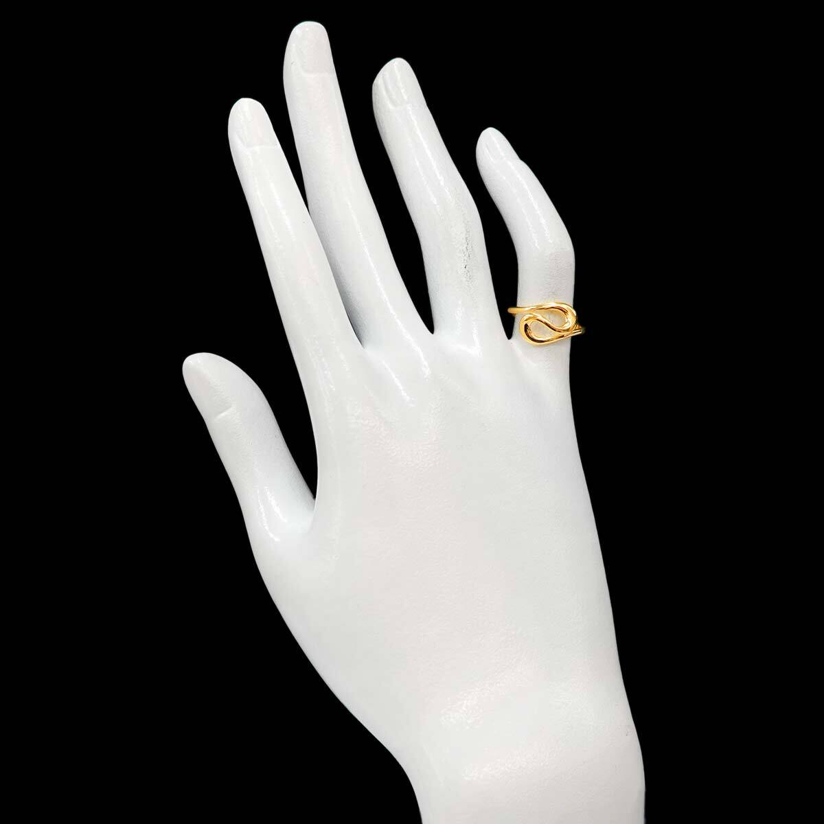 ティファニー TIFFANY&Co. オープンウェーブ 9号 リング K18 YG イエローゴールド 750 指輪 Ring 90278038_画像6