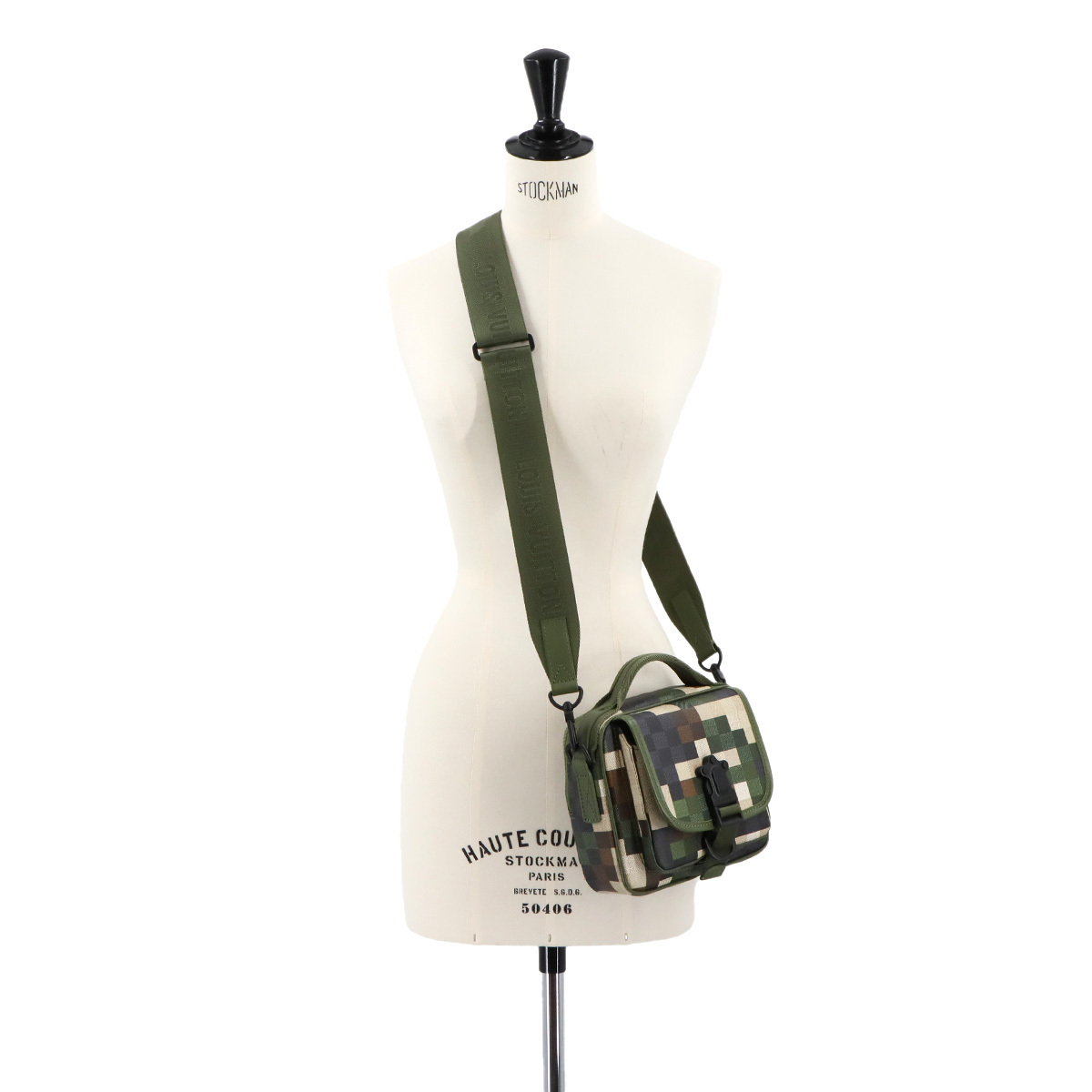 未使用 展示品 ルイ ヴィトン LOUIS VUITTON ダモフラージュ クエスト メッセンジャー ショルダー バッグ グリーン M24450 RFID 90280005