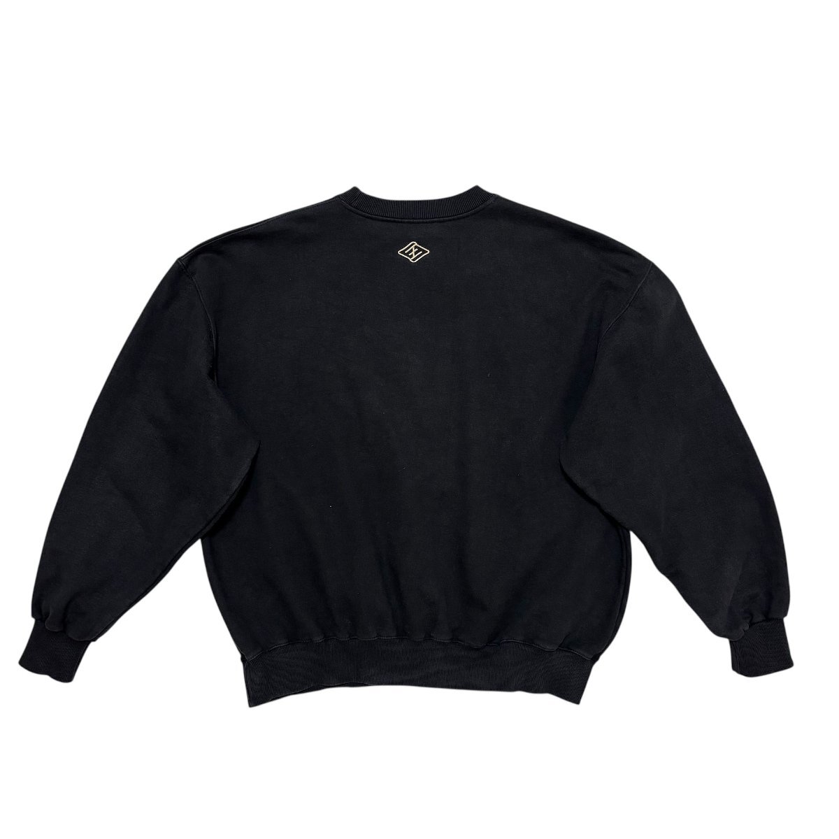 中古 エニーチェ ENYCE スウェット トレーナー クリーニング済み B系 ヒップホップ 刺繍ワッペン 黒 メンズ XL_画像2