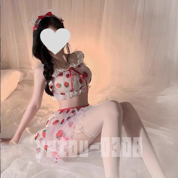 H965 костюмированная игра одежда .... прозрачный клубника рисунок tops юбка race queen sexy Ran Jerry Night одежда 