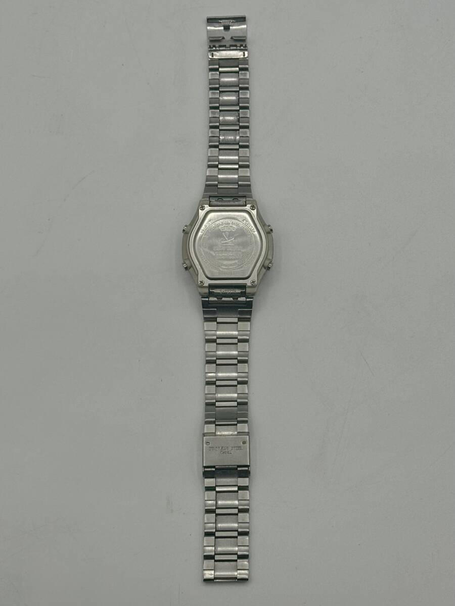 N41462I〇 CASIO カシオ WAVE CEPTOR ウェーブセプター LWA-M141 腕時計 アナデジ 電波ソーラー タフソーラー 白文字盤 SS シルバー_画像5