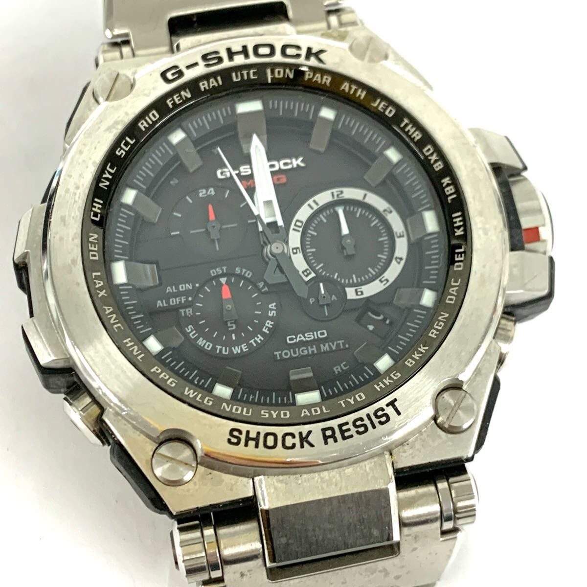 動作未確認 G-SHOCK CASIO カシオ 腕時計 MT-G 電波ソーラー腕時計 MTG-S1000D ブラックカラー系 カ4