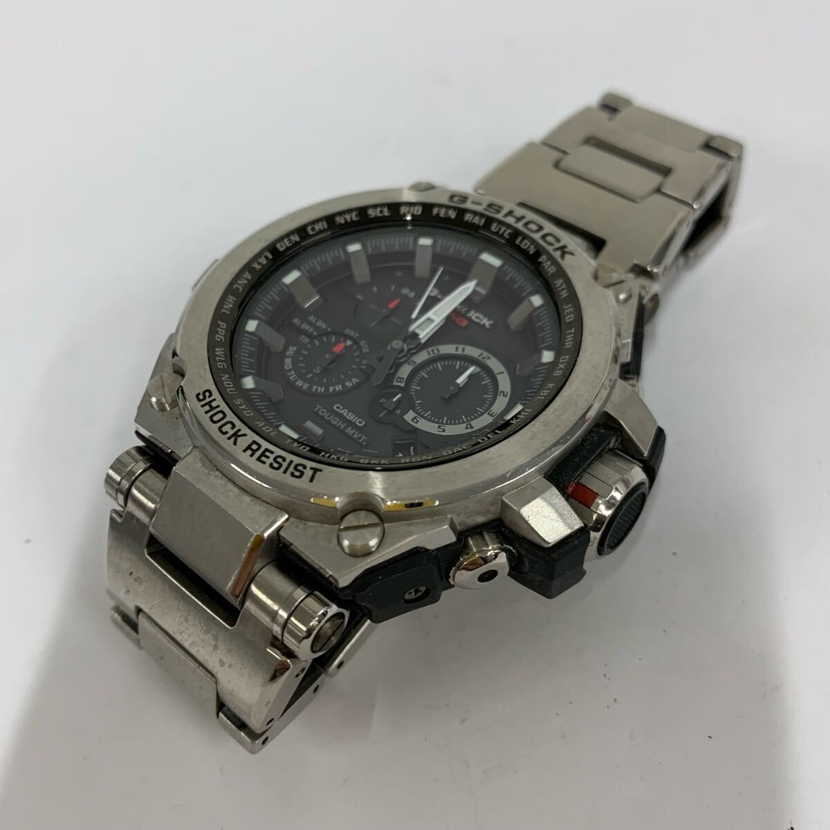 動作未確認 G-SHOCK CASIO カシオ 腕時計 MT-G 電波ソーラー腕時計 MTG-S1000D ブラックカラー系 カ4
