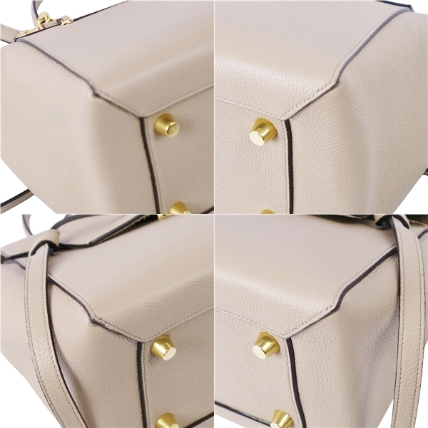 美品 セリーヌ CELINE バッグ マイクロ ベルトバッグ 2way ハンドバッグ ショルダーバッグ レザー カバン ベージュ ce04on-rm20e30687