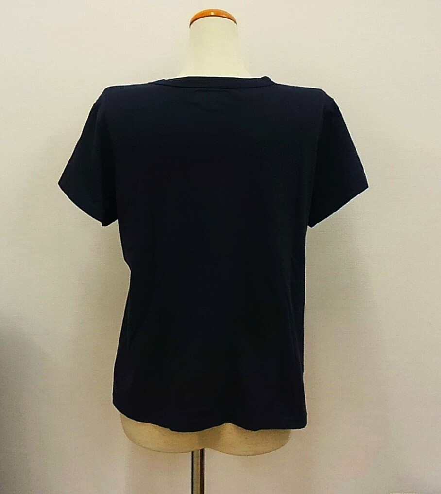  【菊水-061】 アニエスベー agnes b./半袖/サラエボハートTシャツ/プリント/3L(T3)/ネイビー系