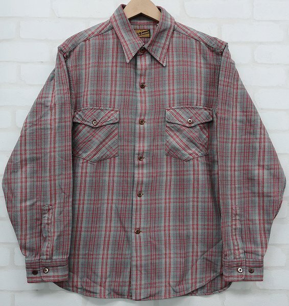 3T1896■リアルマッコイズ 長袖チェックネルシャツ THE REAL McCOY'S