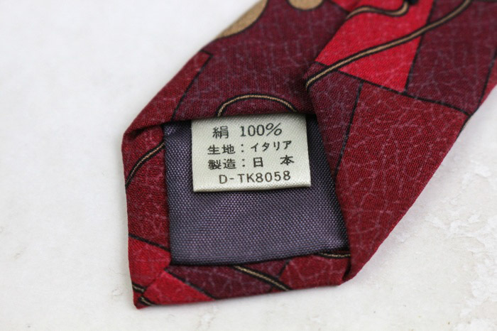 ジャンニ?ヴェルサーチ ブランド ネクタイ 総柄 ドット 格子柄 パネル柄 シルク 日本制 PO メンズ レッド Gianni Versace