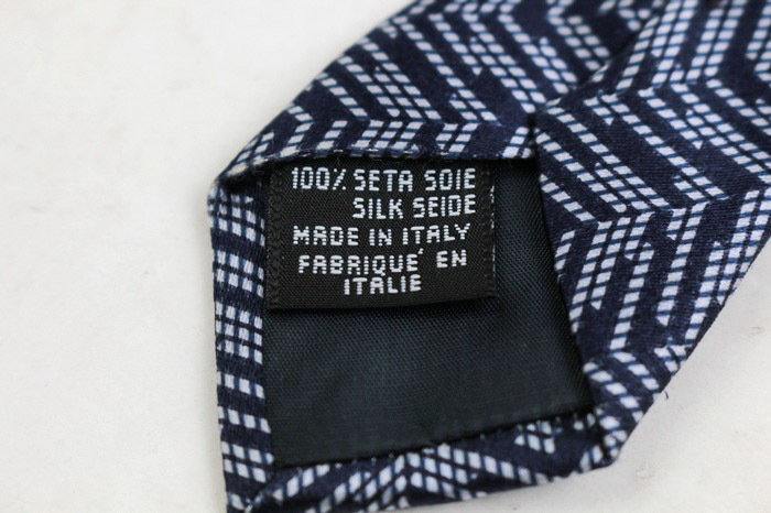 ジョルジオアルマーニ ブランド ネクタイ ストライプ柄 シルク イタリア制 PO メンズ ネイビー GIORGIO ARMANI
