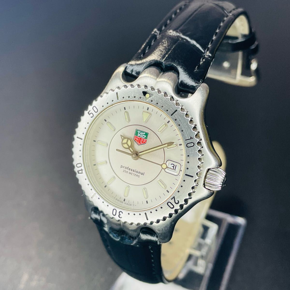 【良品 正規品】 タグホイヤー 腕時計 メンズ セル QZ シルバー プロフェッショナル 時計 TAG HEUER 可動品 【2505Ss9】_画像3
