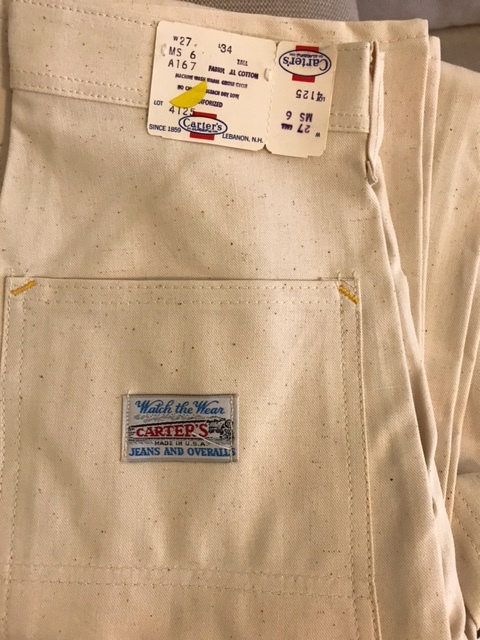  неиспользуемый товар CARTER`S машина ta-s painter's pants неотбеленная ткань 42talon Made in USA