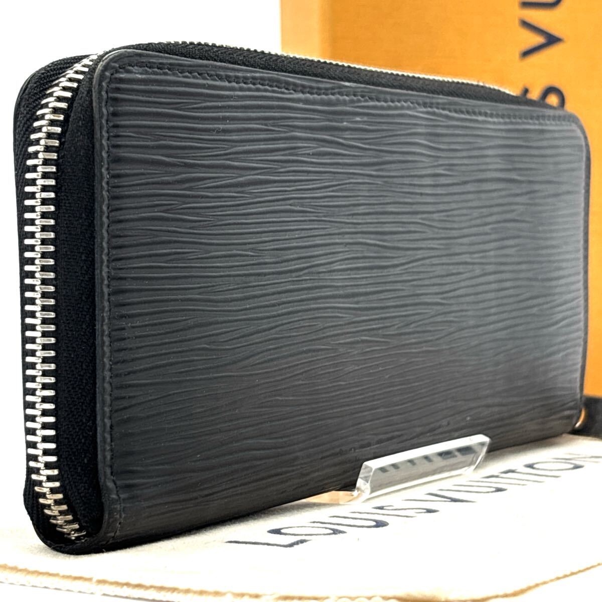 極美品◆LOUIS VUITTON ルイヴィトン ポルトフォイユ クレマンス エピ 長(zhǎng)財(cái)布 ロングウォレット ラウンドファスナー ノワール ブラック