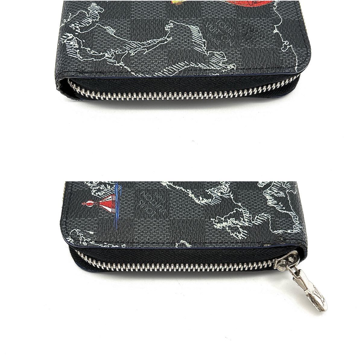 未使用級◆LOUIS VUITTON ルイヴィトン ジッピーオーガナイザーNM 長財布 ロングウォレット ダミエグラフィット マップ メンズ