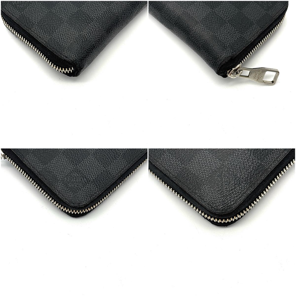 最高級◆LOUIS VUITTON ルイヴィトン ヴェルティカル ダミエグラフィット ジッピーウォレット ラウンドファスナー 長財布 ブラック メンズ