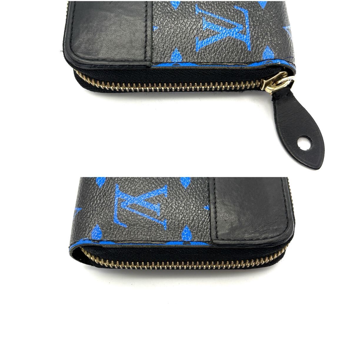 限定品◆LOUIS VUITTON ルイヴィトン ジッピーウォレット モノグラム アイコニックブルー 長財布 モノグラム ブラック ブルー メンズ