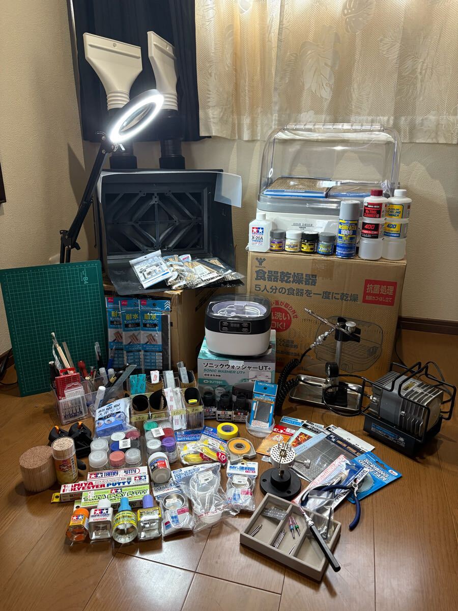 クレオス L7 エアブラシセット、工具等、塗装ブース、乾燥機、洗浄機、塗料類 クレオス L7 エアブラシセット、工具等、塗装ブース、乾燥機
