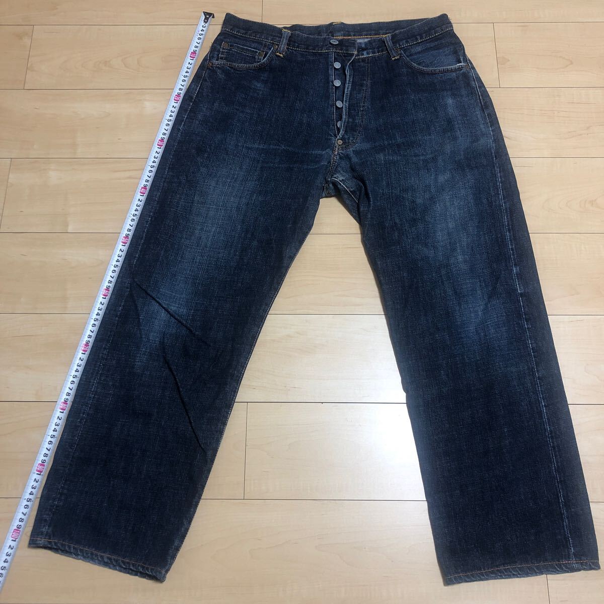 【中古】EVISU エビス ジーンズ デニム ジーパン 白カモメ 虎 家紋 刺繍 サイズ不明 畫像にてご判斷ください