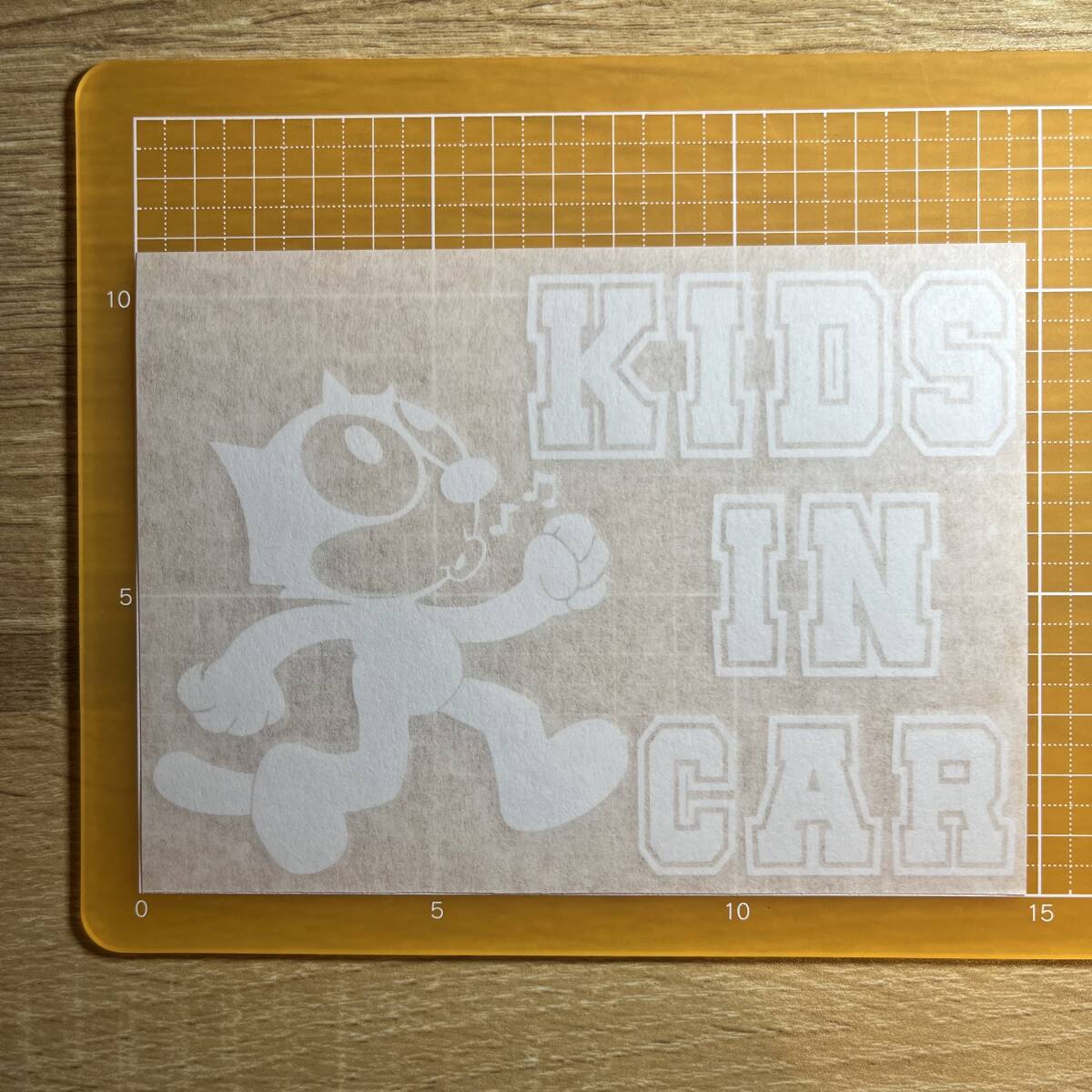 45 送料無料 Kids in Car 白　ステッカー カッティングシール キッズインカー_画像2