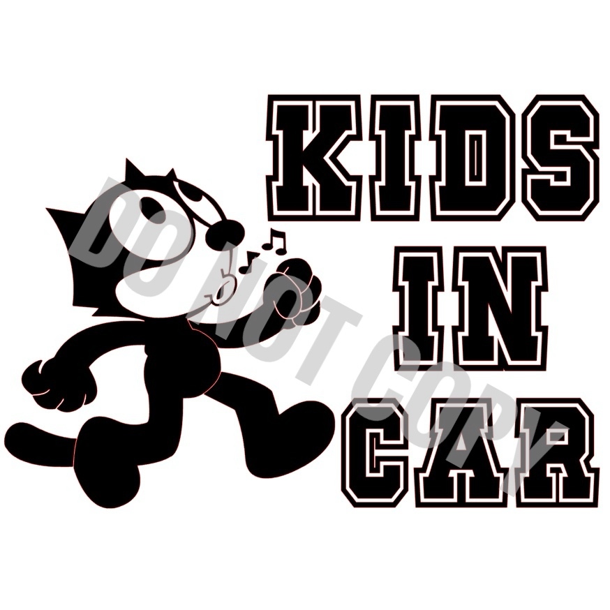 45 送料無料 Kids in Car 白　ステッカー カッティングシール キッズインカー_画像1