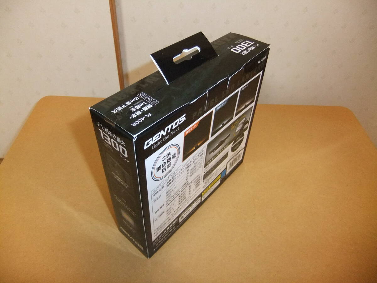 1點物【未使用/新品】GENTOS ジェントス パネル LEDランタン PL-400R 明るさ:1300lm/ルーメン 3色切替 防滴 USB充電式 デッドお寶蔵出し