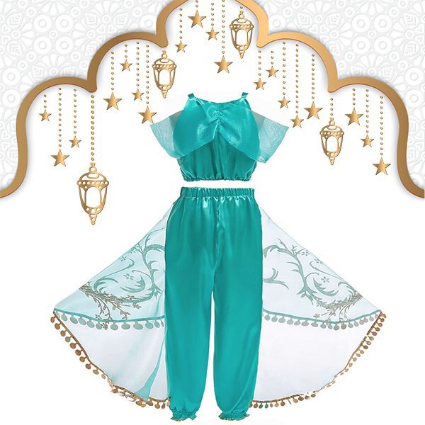 送料無料 子供用 アラビアン ドレス ドレス / ジャスミン アラジン ベリーダンス コスプレ 衣裝 なりきり キッズ プリンセス 子ども お