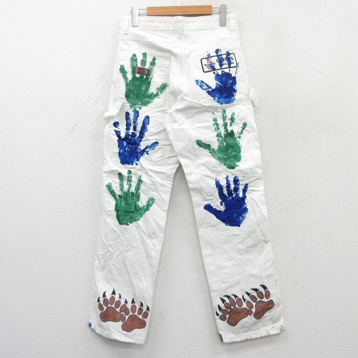 古著 ディッキーズ Dickies ペインター パンツ レディース ハンドペイント ワッペン コットン 白他 ホワイト 25may09 中古 ボトムス