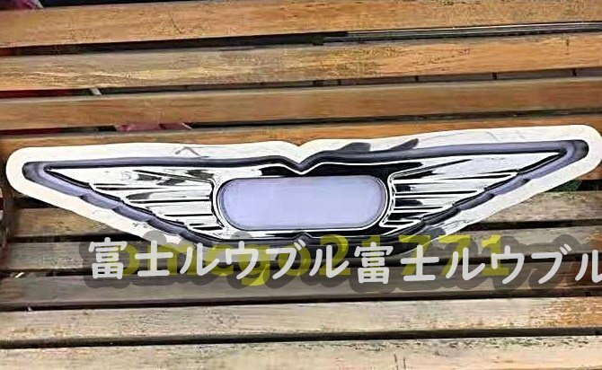 激安 高品質 日野 ふそう ISUZU フロント アンドン 大型 中型 バスマーク 鏡面 ステンレス製 ライト付き デコトラ レトロ 1P_画像1