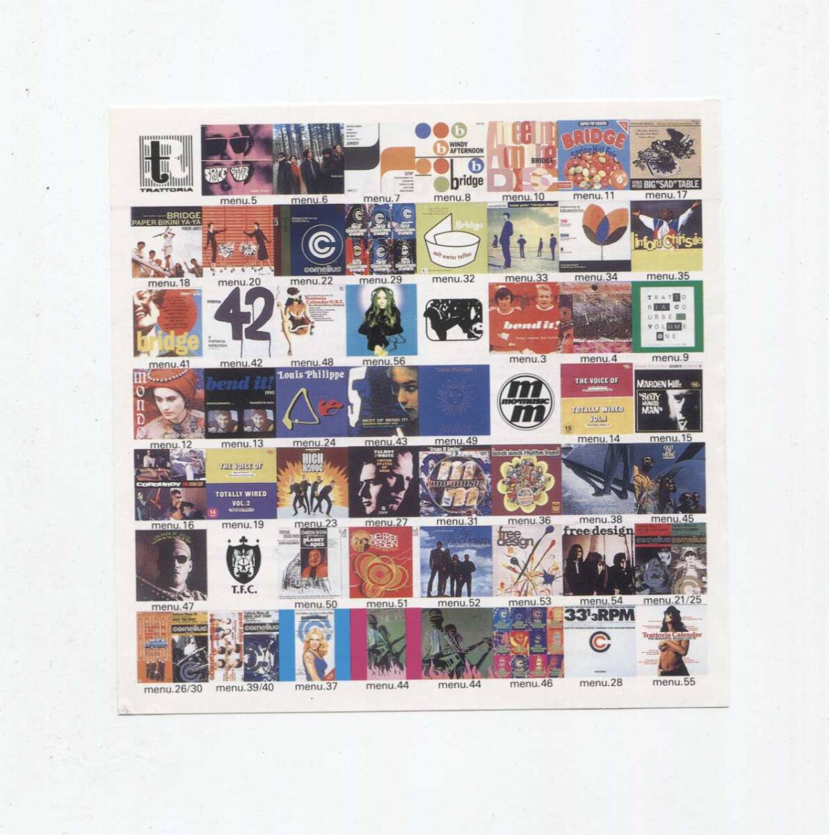 中古CD ■ BRIDGE カジヒデキ ■ PREPPY KICKS ■ TRATTORIA MENU. 41 歌詞付_画像5