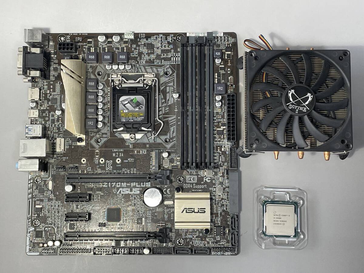 i5-6600K/Z170M-PLUS/手裏剣リビジョンB intel CORE i5-6600K/ASUS Z170M-PLUS/SCYTHE手裏剣リビジョンB