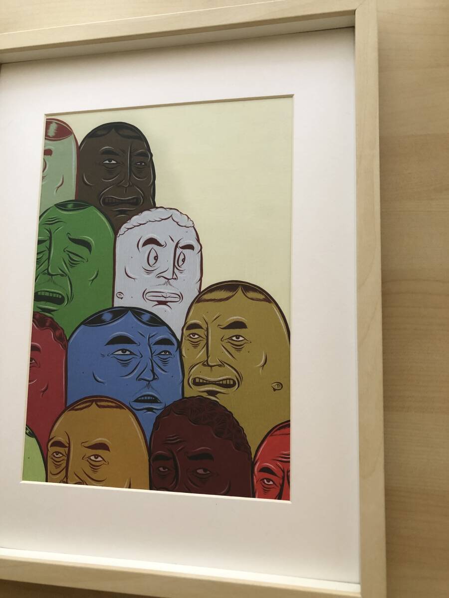 kj★額裝品★ 5 バリーマッギー Barry Mcgee A3額入り ポスター風デザイン 貴重イラスト サーフアート サーフィン マーガレットキルガレン