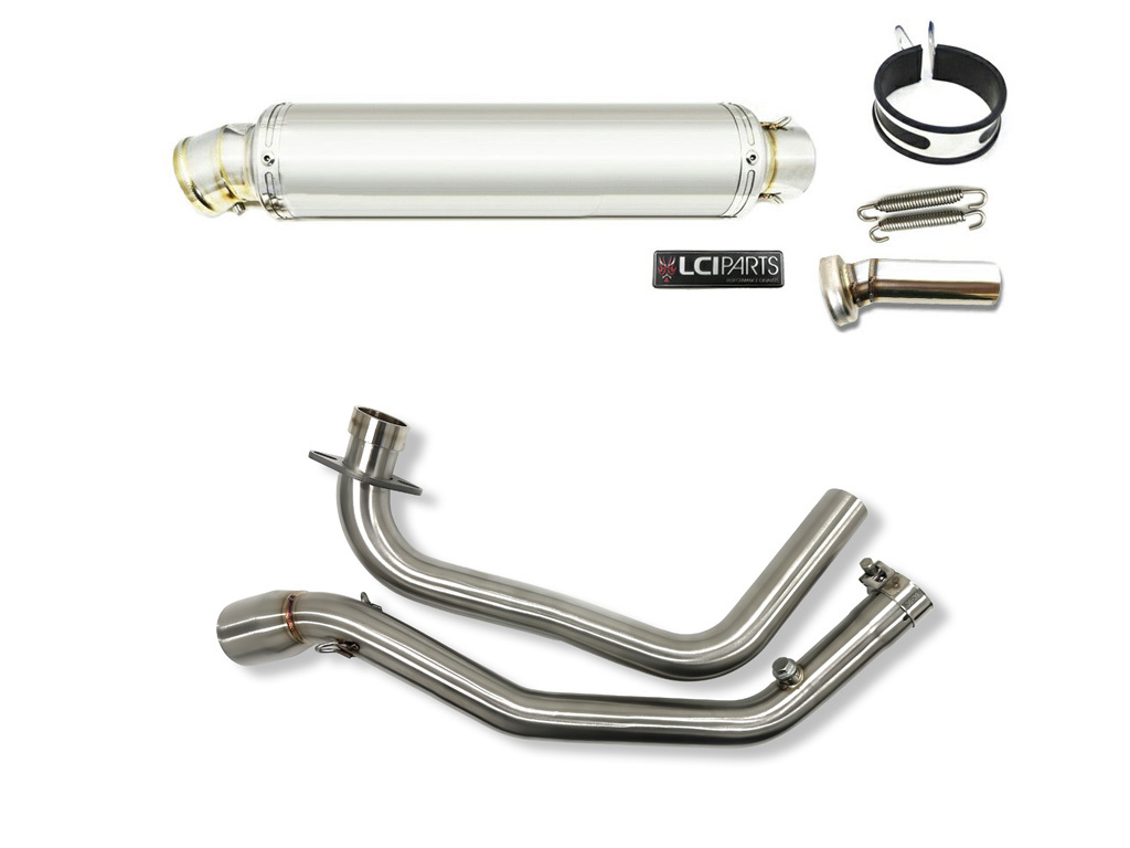 スズキ ジクサー250 / V-STROM250SX 2022-2024 LCIPARTS ラウンドステンレスフルエキゾーストマフラー