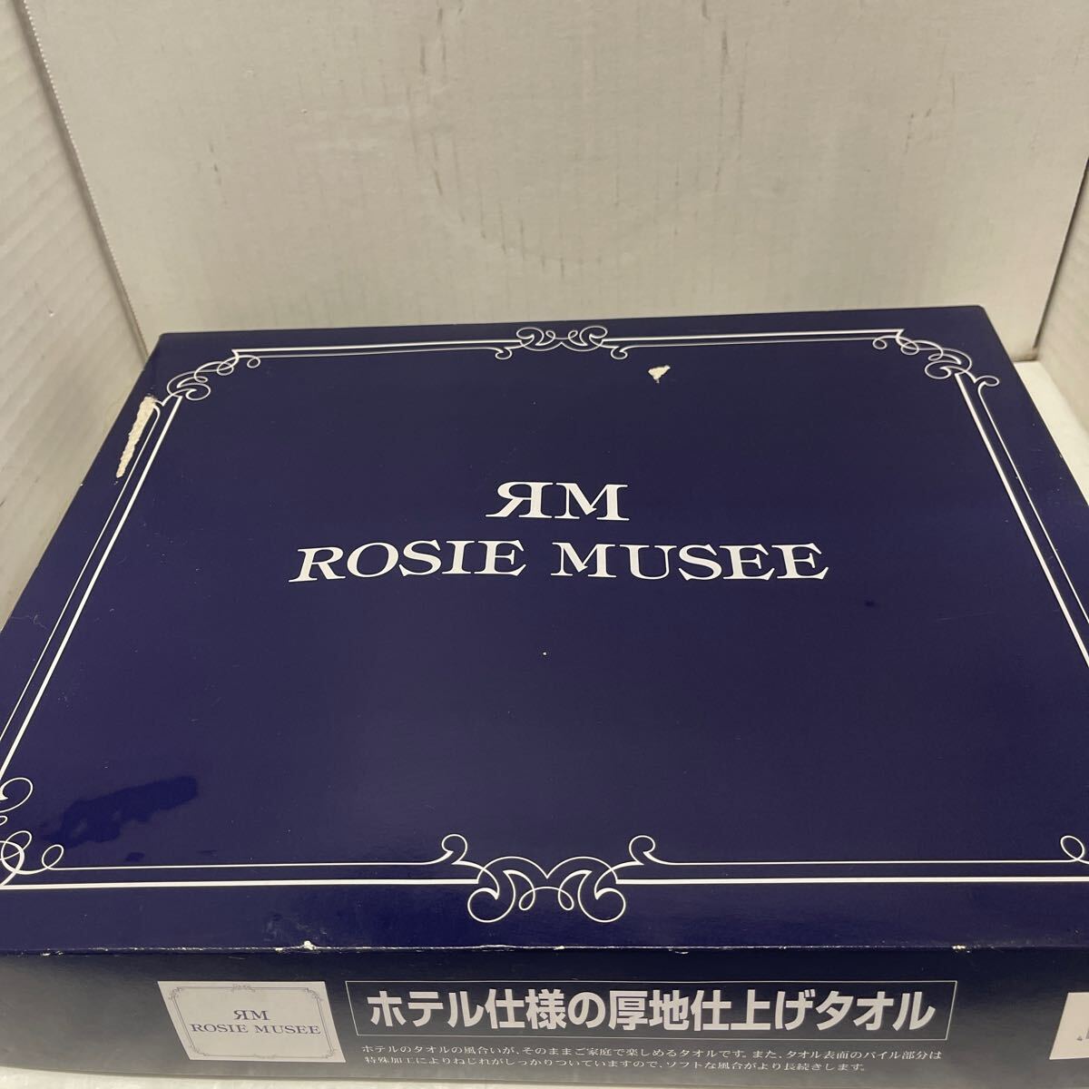 * ROSIE MUSEE отель specification плотная ткань отделка полотенце широкий & длинный размер банное полотенце 1 листов 80×140cm голубой хлопок 100 цветочный принт не использовался товар *