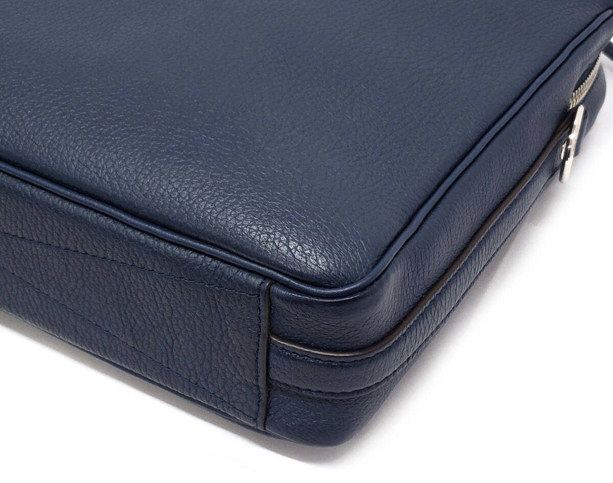 D2396◆極美品【ルイヴィトン】アルマンド ブリーフケース M54380 2wayビジネスバッグ◆トリヨンレザー ブルーグリ ネイビー_画像6