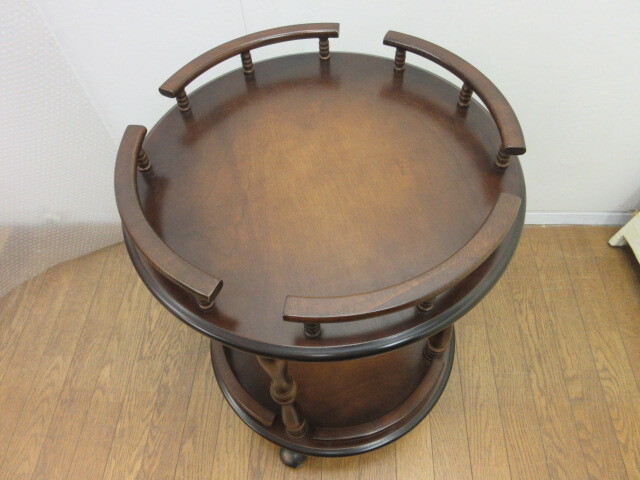 飛騨産業(yè)　キッチンワゴン　キャスター付　サービスワゴン　キツツキマーク