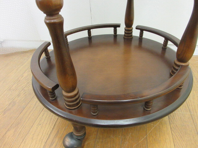 飛騨産業(yè)　キッチンワゴン　キャスター付　サービスワゴン　キツツキマーク