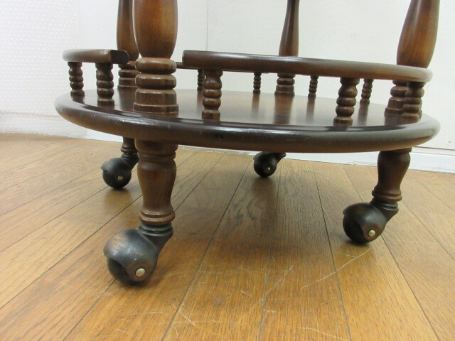 飛騨産業(yè)　キッチンワゴン　キャスター付　サービスワゴン　キツツキマーク