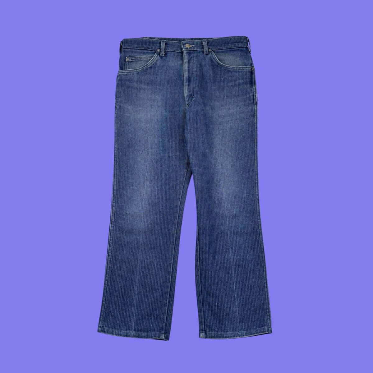 80s Lee 200 Stretch Stripe Denim Pants made in USA W36 80年代 リー ストレッチ ストライプ デニムパンツ アメリカ制 vintage