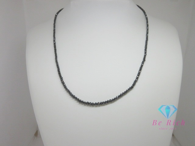 K18 WG чёрный бриллиант Monde 24.20ct есть колье подвеска 18 золотой 750 белое золото mere чёрный драгоценнный камень [ б/у ][ бесплатная доставка ] th12649