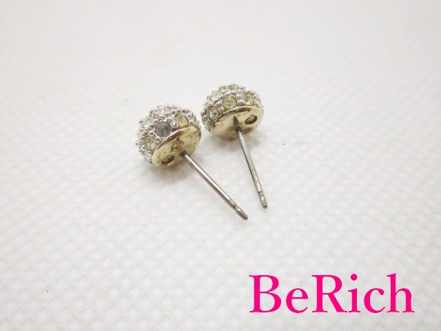  Swarovski SWAROVSKIpave мяч серьги-гвоздики ( catch нет ) прозрачный crystal [ б/у ] ba1954
