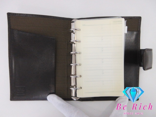  Fendi FENDI Zucca обложка для записной книжки 6 дыра органайзер кейс ske Jules . канцелярские принадлежности бизнес мелкие вещи [ б/у ]bc1933