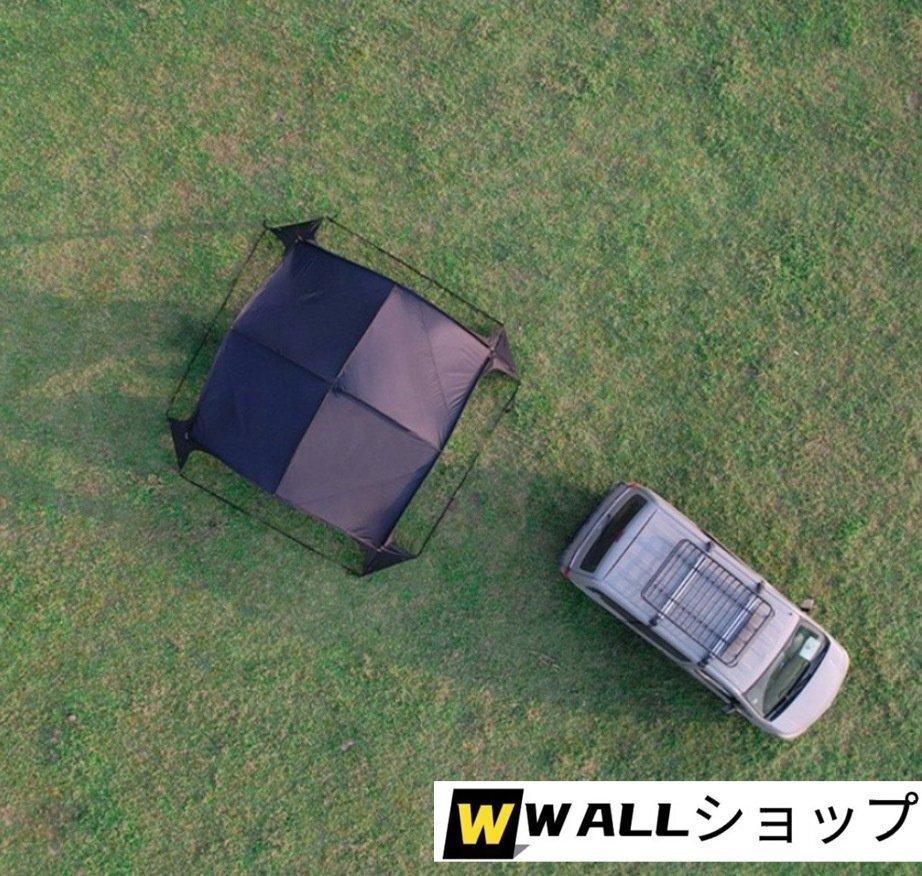 タープテントシェード ドーム型パーティーシェード UVカット天幕 イベント ドームシェルター 防水軽量 サイドウォール付 収納袋 ブラック