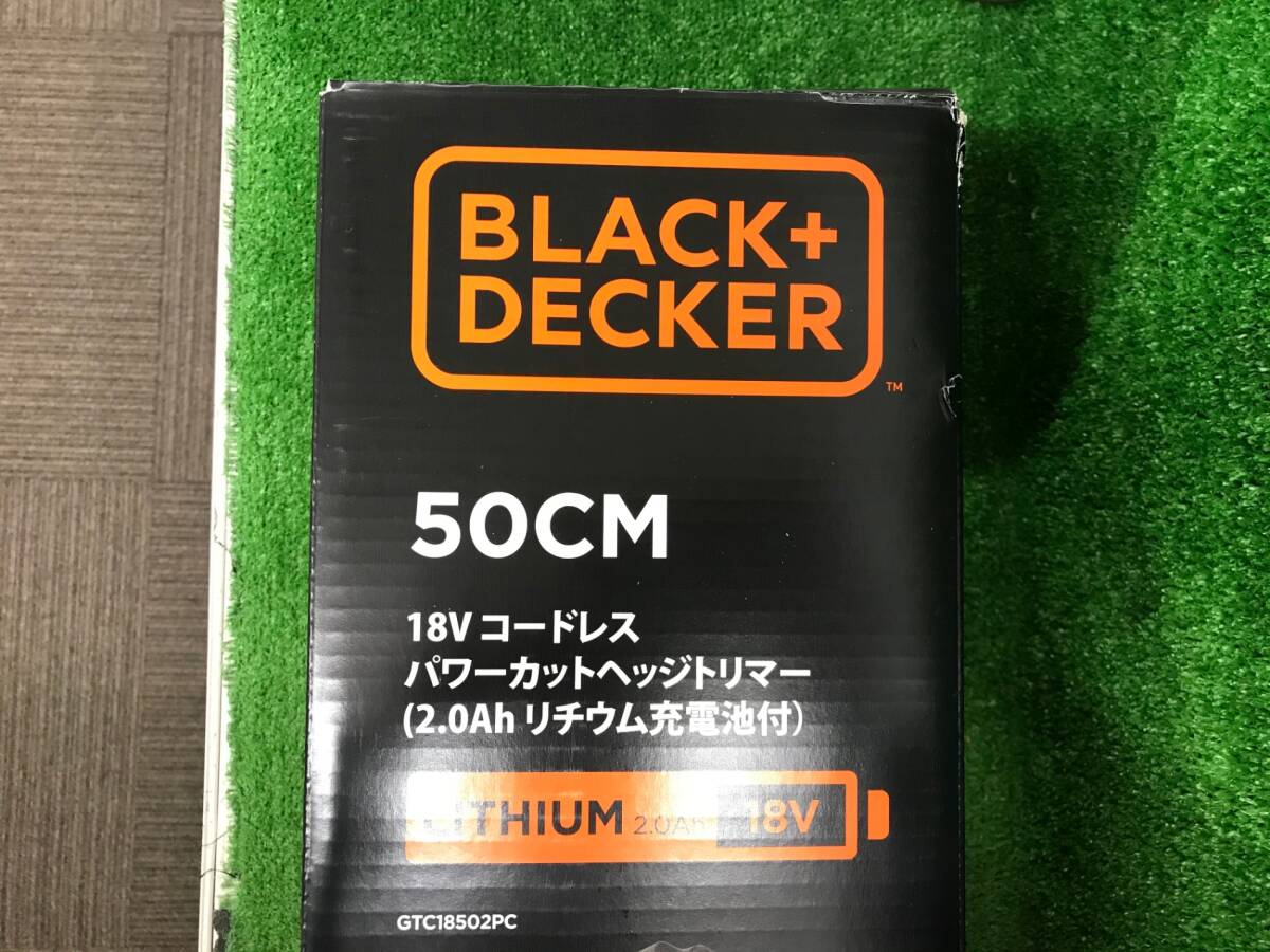 【中古品】ブラックアンドデッカー 18V ヘッジトリマー 2.0Ah電池パック付き GTC18502PC　ITP676T24HTK