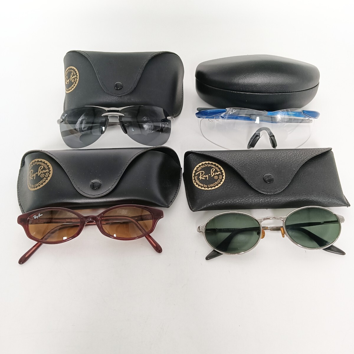 【A3915】レイバン Ray-Ban サングラ ス スポーツ 眼鏡 メガネ めがね 中古品 ケースあり 4點(diǎn)まとめ