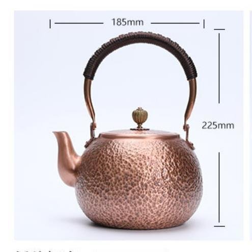 【現金特価】 美品☆未使用古風銅瓶 /茶道具 /大容量 /銅製 /やかん 手作り 鉄瓶