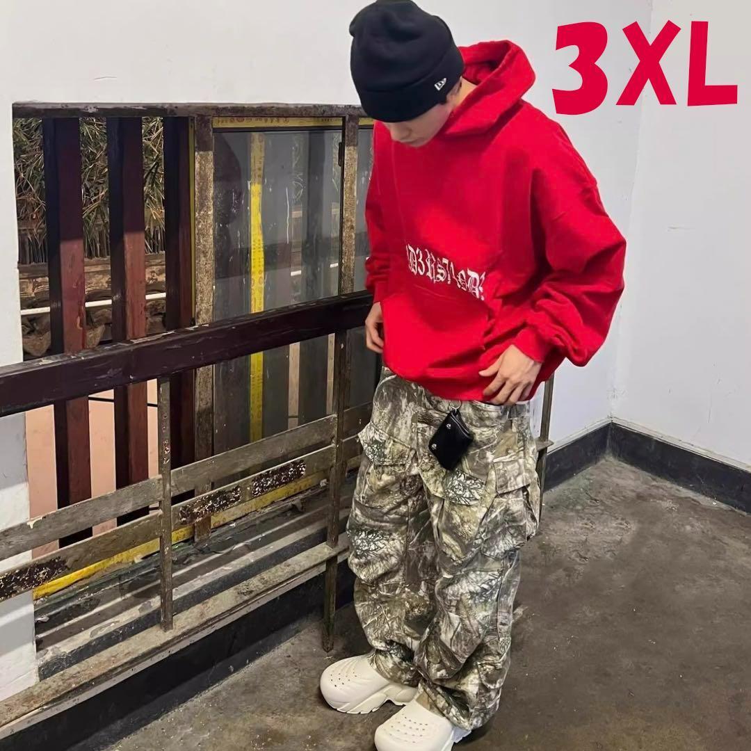 リアルツリー　迷彩柄　カーゴパンツ 3XLサイズ　ワイドパンツ　男女兼用