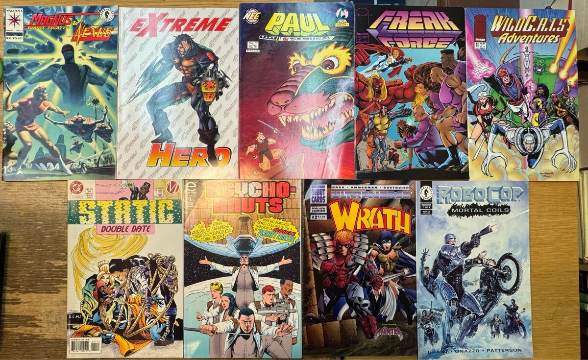 a0524-3.洋書 STATIC ROBOCOP PAUL 他 アメコミ リーフ まとめ 当時物 comics collector American comic magazine_画像1